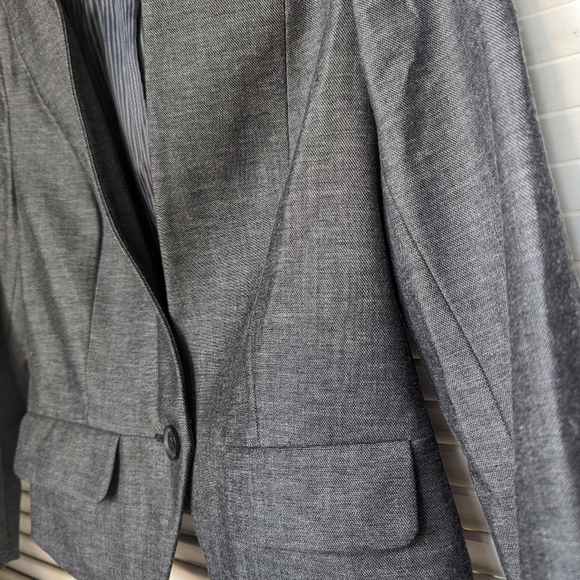 Express cropped blazer, gray, size 0 - Picture 5 of 9